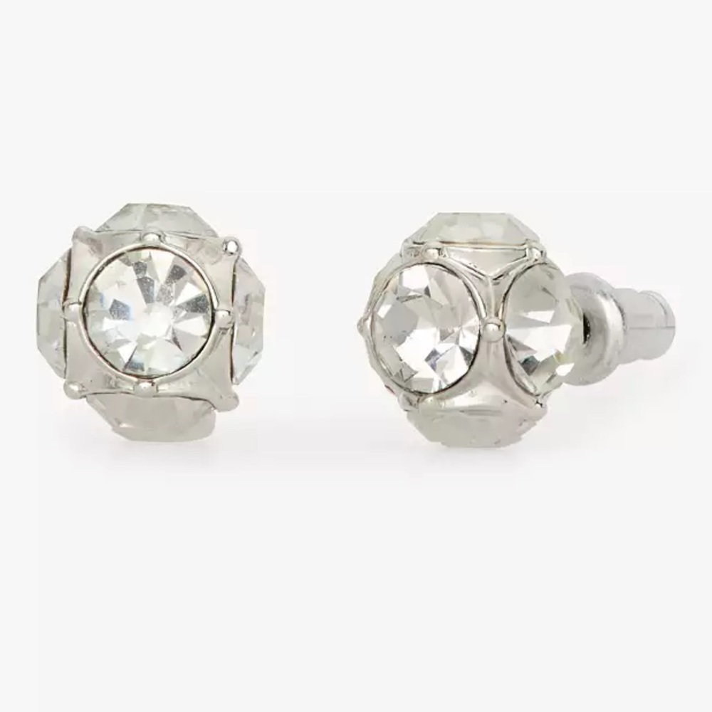 $49 Kate Spade Marmalade Studs Clear/Silver